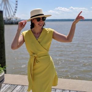 Everlane Japanese Go Weave Mini-Wrap Dress